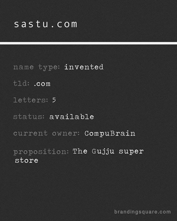 Yes, we are into the sale of domain names. From our inventory of 4000+ domains, heres my favorite one incase you or someone you know would be interested in. 

P.S. All domains in the inventory of Branding Square are acquired under the terms and guidelines set by ICANN. We only work on copyright free names and are not into the business of domain squatting.

#domains #CompuBrain