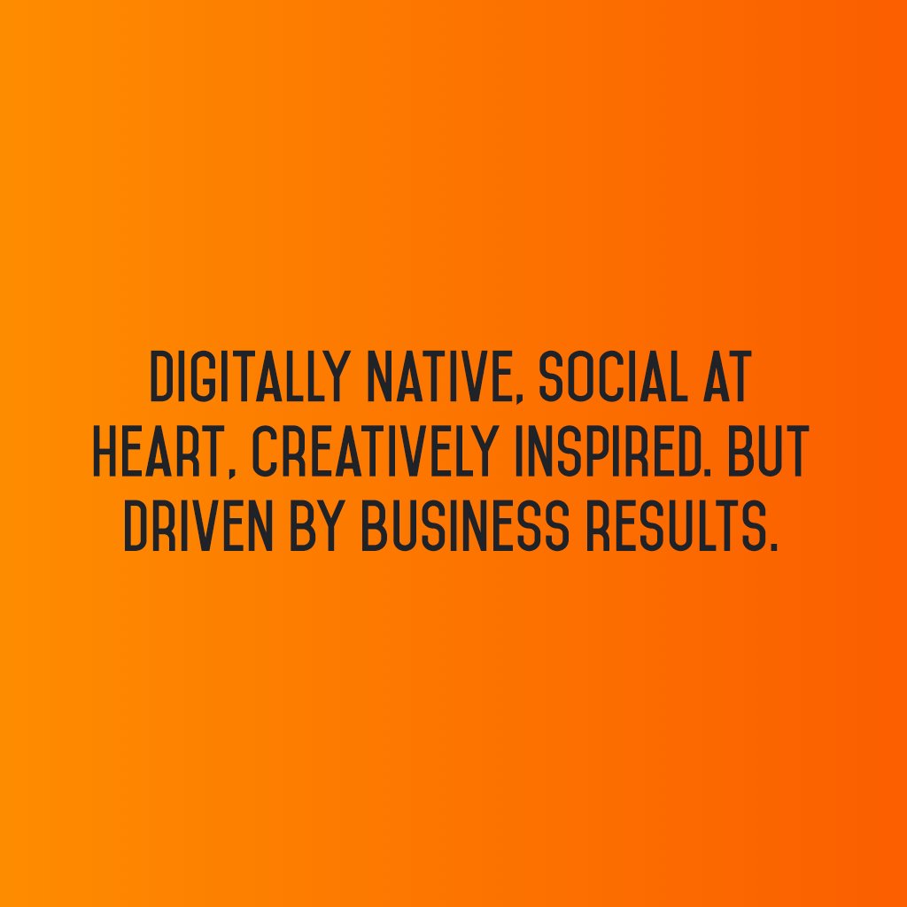 :: Digitally native, social at heart, creatively inspired. But driven by business results ::

#sm2p0 #contentstrategy #SocialMediaStrategy https://t.co/b4ydX2ZsKS